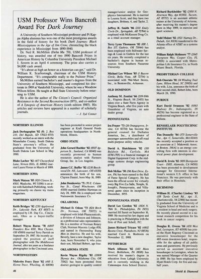 USM Professor Wins Bancroft Award For Dark Journey